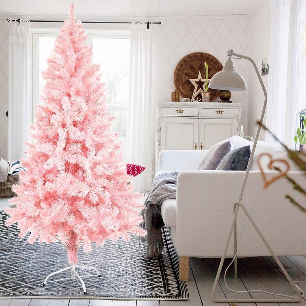 Roze Kunst Kerstboom met Standaard 150 cm | bol.com