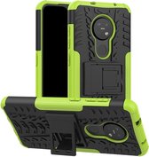 Nokia 6.2 / 7.2 Hoesje - Rugged Kickstand - Groen