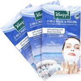 Kneipp 2-in-1 Mask & Peeling - Dead Sea Salt Macadamia Oil (3 sets van 2 maskers)