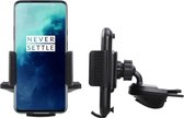 Shop4 - OnePlus 7T Pro Autohouder Verstelbare CD Houder met Klem Zwart