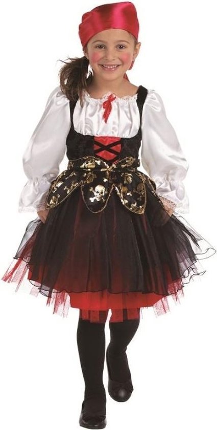 aantrekkelijk hotel Snazzy Rubie's Kostuum Piraat Deluxe Rood/zwart Meisjes Maat 152 | bol.com