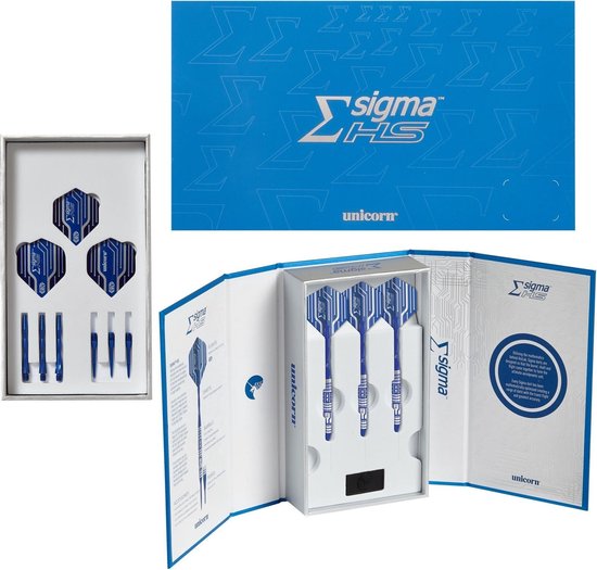 Thumbnail van een extra afbeelding van het spel Unicorn Hs Sigma Converta Softtip Blauw 22 Gram