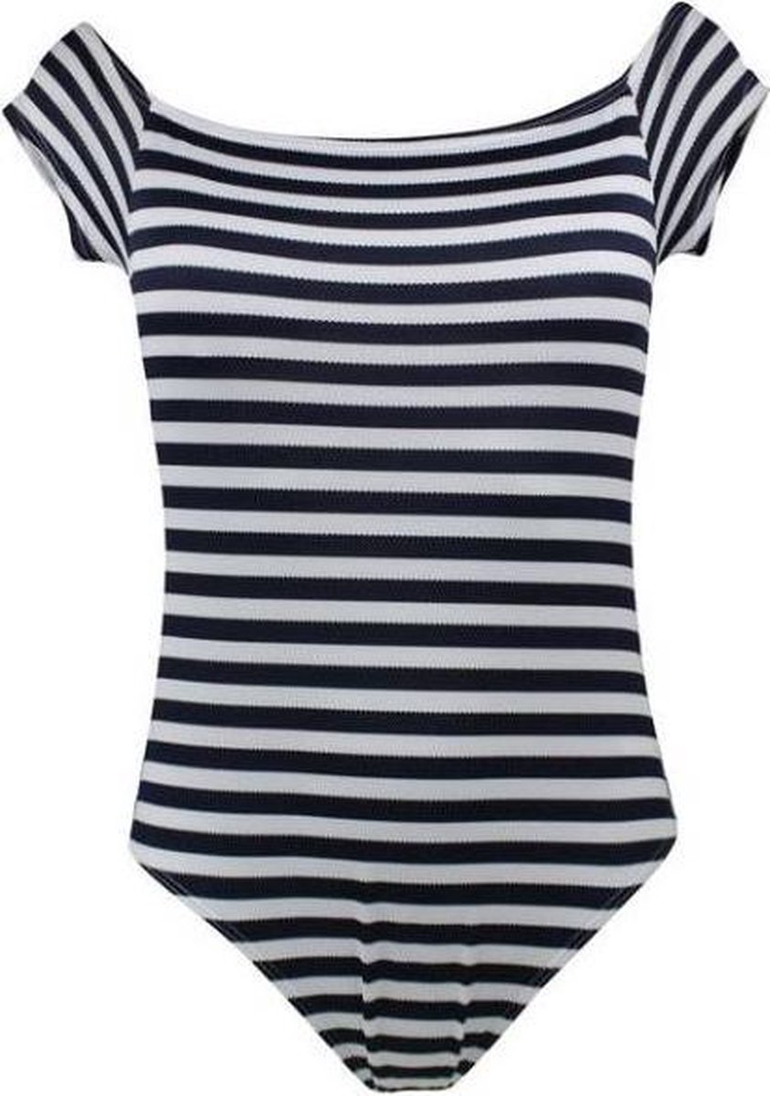 Lentiggini Fancy Stripe Zwart/Wit - Badpak Maat: 42