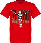 Zlatan AC Milan Welcome Back T-Shirt - Rood - XS