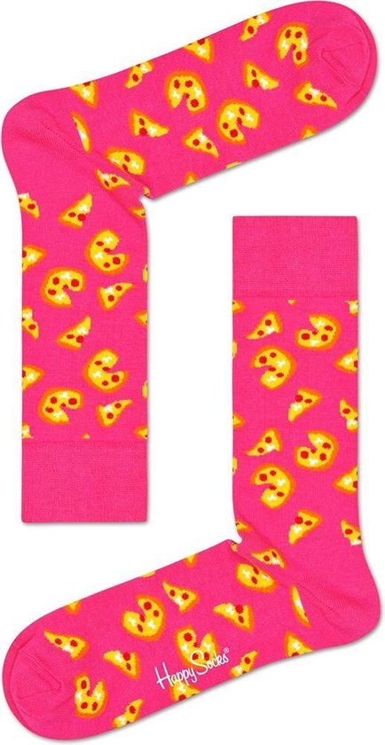 Happy Socks Pizza Sok | Roze | Maat 36-40 | Voor de echte Pizza liefhebber! | PIZ01-3500 |