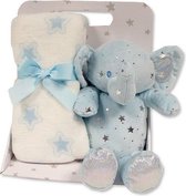 Snuggle Baby Babydeken Met Knuffel 23 Cm Lichtblauw 2-delig