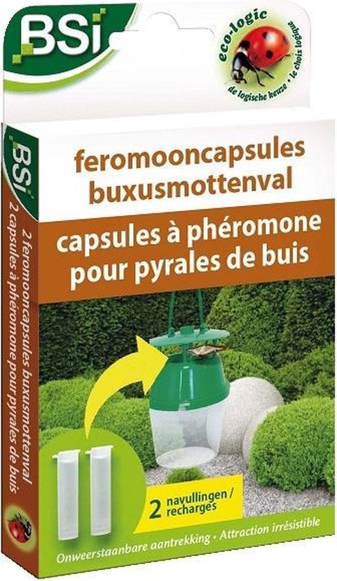 BSI - 2 Feromooncapsules voor Buxusmottenvallen - 3 Maanden werkzaam