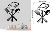 3D Sticker Decoratie De keuken is thuis Hart Patroon Quotes Muursticker PVC Verwijderbaar Huisdecoratie Keuken Behang Muuraffiche voor Hotel - KNF7 / Large