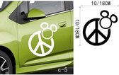 3D Sticker Decoratie Stripfiguren en pictogrammen Autostickers Vinylstickers en muurstickers voor auto-accessoires - C5 / Small