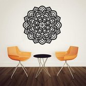 3D Sticker Decoratie 56x56cm Pinturas Murais Yoga Wall Decal Bedroom Yoga Mandala Menhdi Flower Pattern Ornament Om Indian Living Room Wall Sticker - Gold