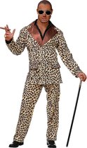 Widmann - Pooier Kostuum - Ordinaire Hustler Luipaard - Man - - Medium - Carnavalskleding - Verkleedkleding