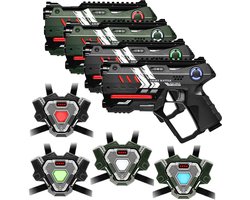 Light Battle Connect lasergame set - 4 Laserguns + 4 lasergame vesten - Laser game set met beveiliging tegen valsspelen! - 4 spelers