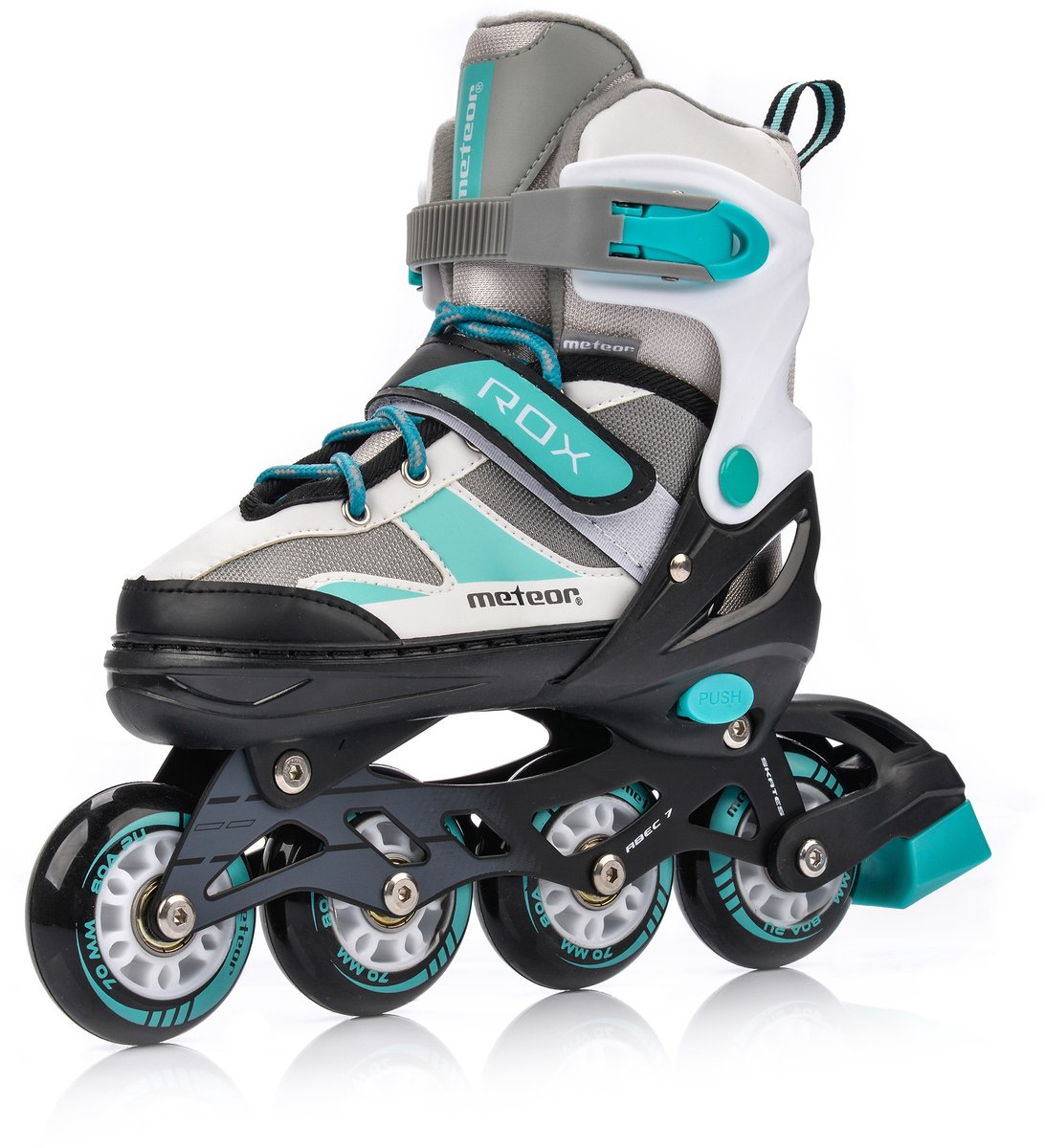 Meteor Rox Skates Inline Kinderen Verstelbaar S mintkleur Mintgroen