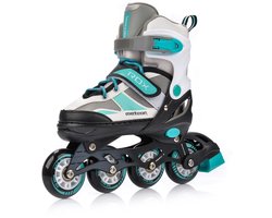 Meteor Rollen S 30-33 Rox - Mint - verstelbare, ABEC-7 carbon lagers, aluminium schaats en PU-wielen