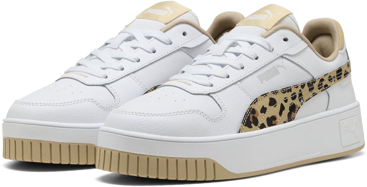 PUMA Carina Street Animal Flair Dames Sneakers PUMA -Toasted Almond-PUMA Zilver