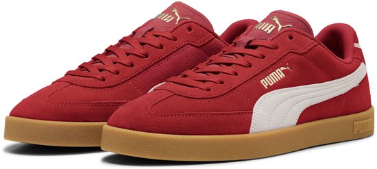 PUMA Puma Club II Era Suede Unisex Sneakers - For All Time Red-PUMA White-PUMA Gold