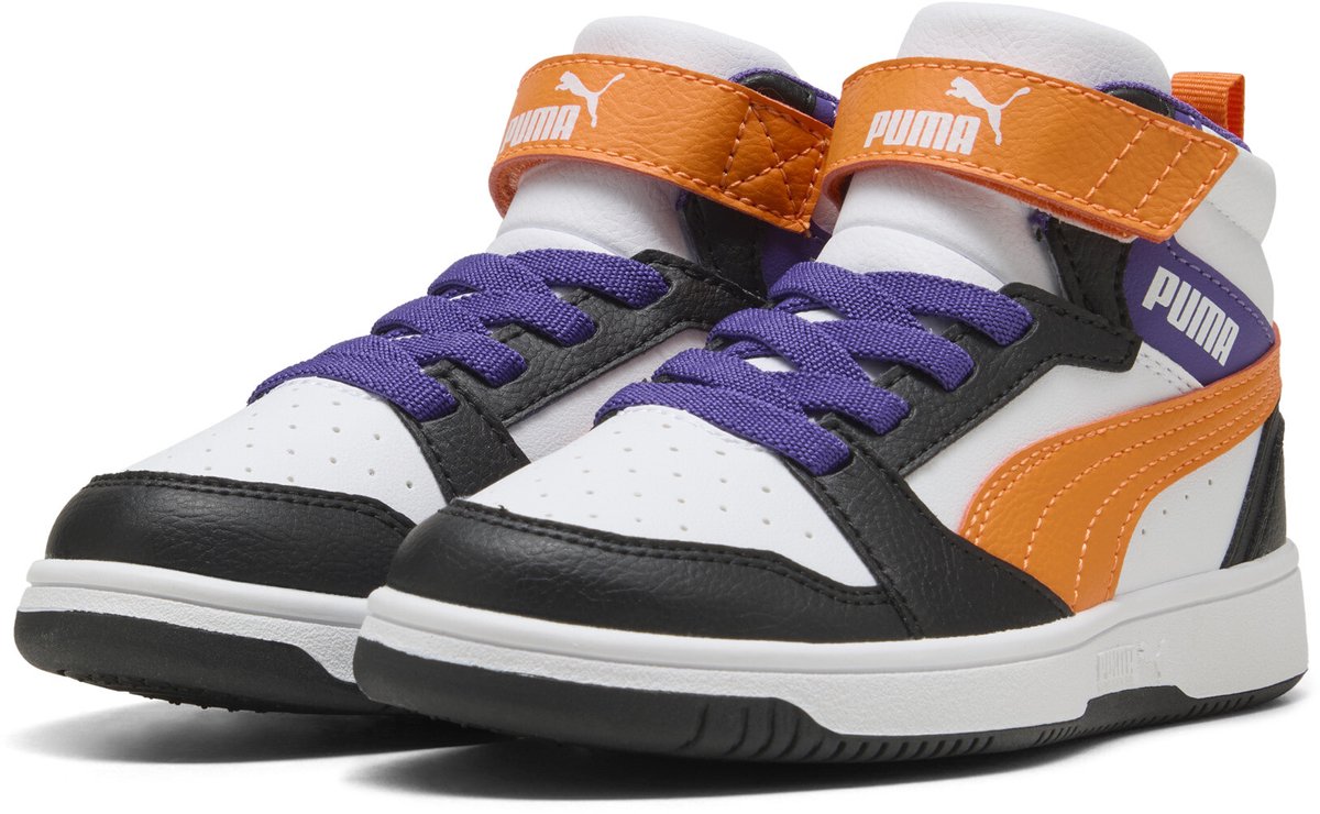 PUMA White-Orange Glo-PUMA Black