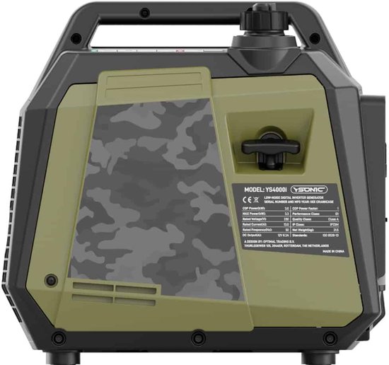 YSONIC YS4000i Inverter Generator - Aggregaat - 3.3KW - 230V Benzine Stroomgenerator - 2x USB - Autolader en Parallel Poort - Fluisterstil 62 dB - Olie en Overload Alarm