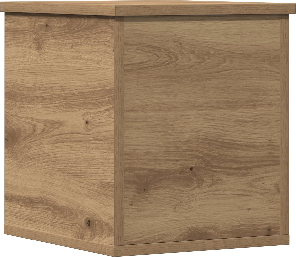 vidaXL - Opslagdoos - Artisan - Eiken - 30 - x - 35 - x - 35 - cm - Bewerkt - hout