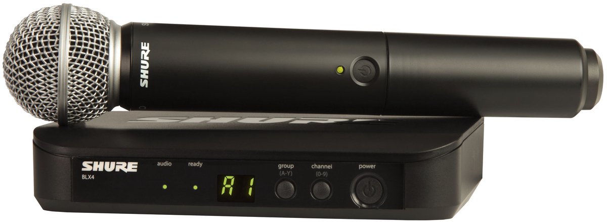 Shure BLX24E/SM58 H8E, 514-540MHz Wireless Handheld System - Draadloos systeem met hand-held