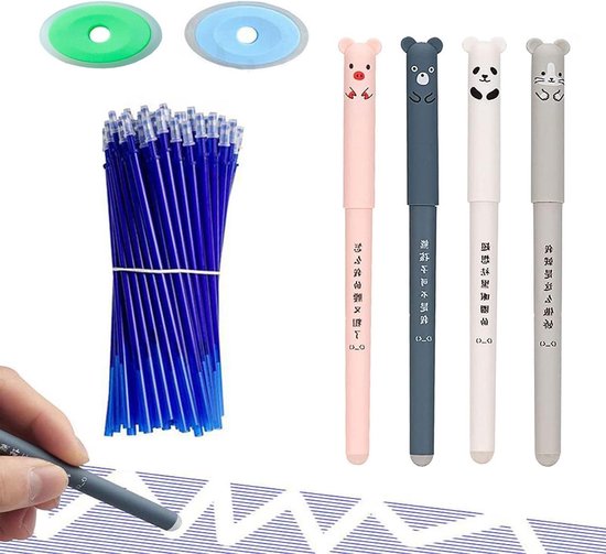 Uitwisbare Gel Pen, Leuke Dierlijke Rollerball Gel Inktpennen, 4 Uitwisbare Gel Pen, Leuke Dierlijke Rollerball Gel Inktpennen, 4
