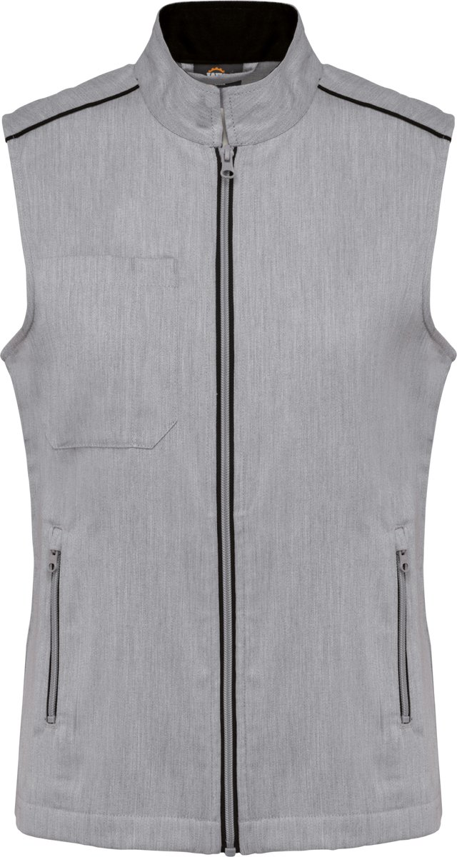 WK. Designed To Work Damesgilet Day To Day WK6149 - Marl Oxford Grey / Black - L