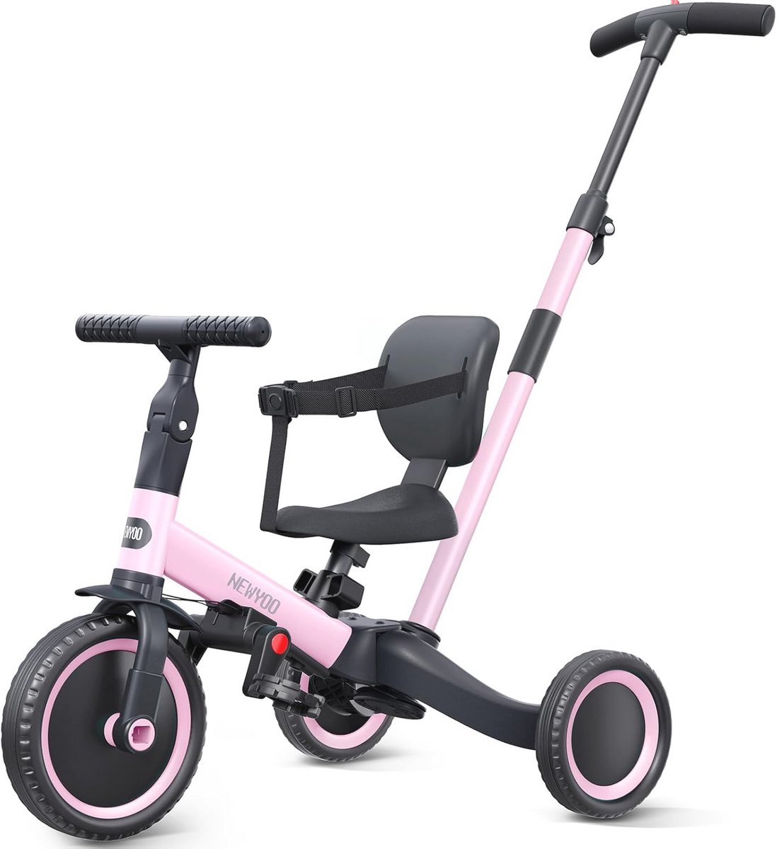 5-in-1 Driewieler en Loopfiets voor Kinderen 1-3 Jaar - Verstelbare Functies en Veiligheid