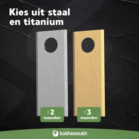 To the South® Robotmaaier Mesjes titanium geschikt voor Belrobotics Parcmow (Connected) - 30 stuks van To the South — afbeelding 4
