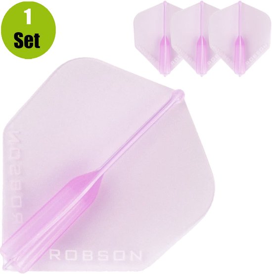 Robson Plus Crystal Clear Pink Std. - Dart Flights van Robson — afbeelding 3