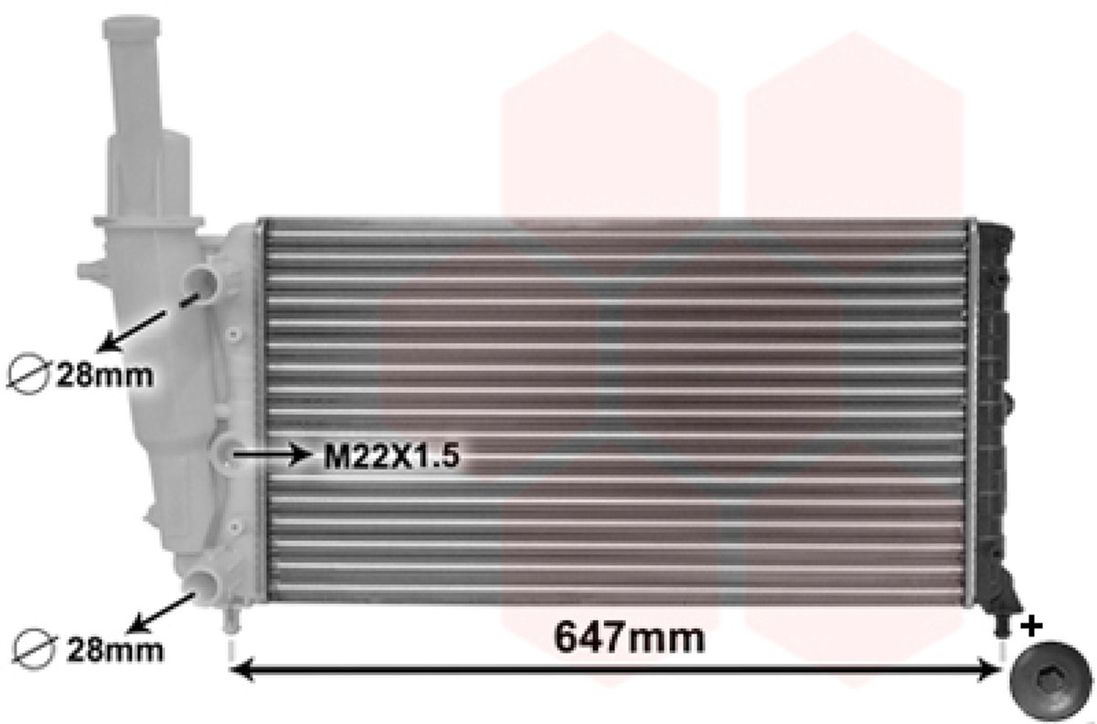 Van Wezel - RADIATOR VOOR FIAT PUNTO I 1993-1999 7774531