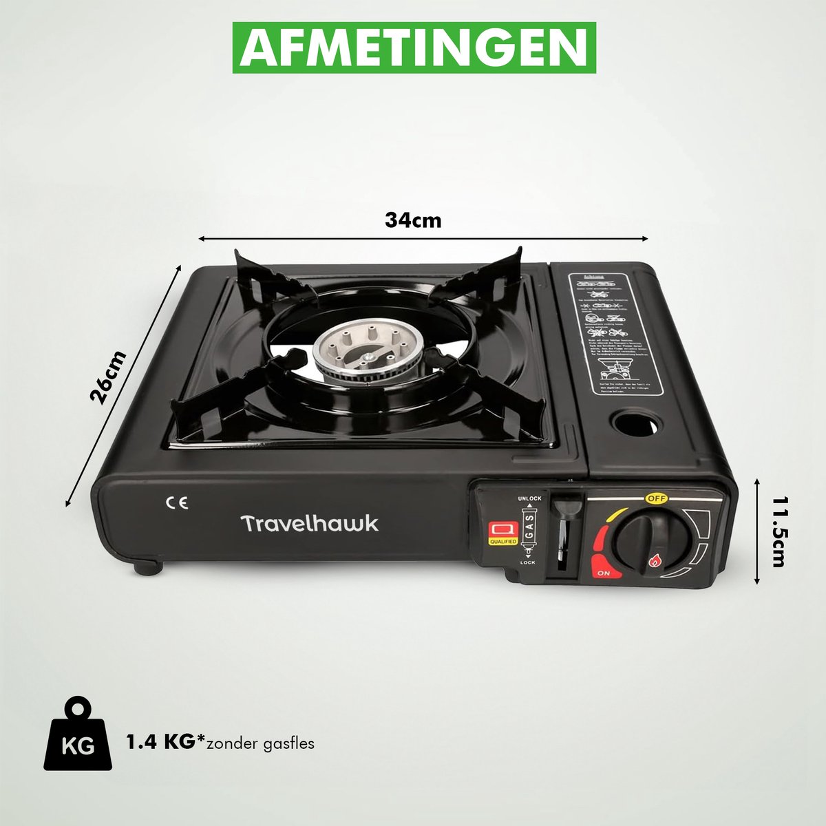 Klein Kampeer Kookstel,RVS Kooktoestel Met Instelbare
