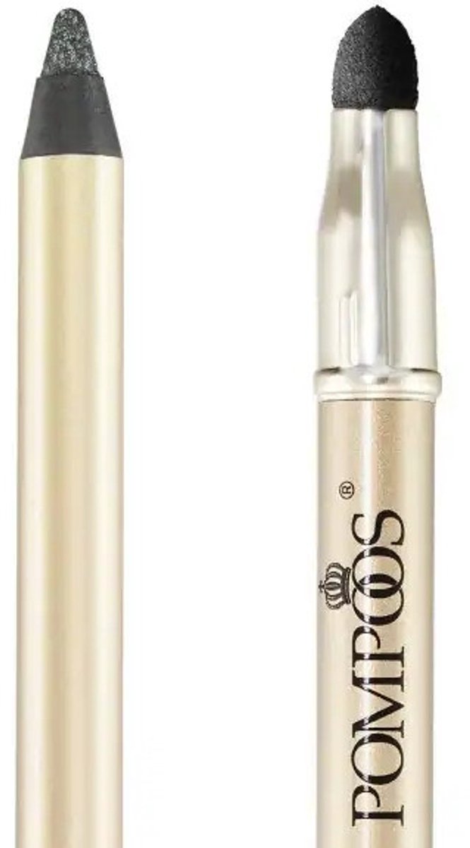 Pompöös - Zwart met Zilver Oogpotlood - Eyeliner met smudger van Harald Glööckler - 04 Black / Silver