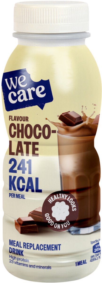 WeCare Meal Replacement Drink Chocolate - 4 x 236 ml - Voordeelverpakking