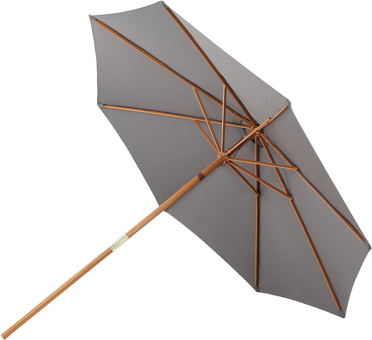 Nest outdoor Yvan Parasol Grijs - Outdoor - Hout - Met Ventilatie - Ø 300 cm