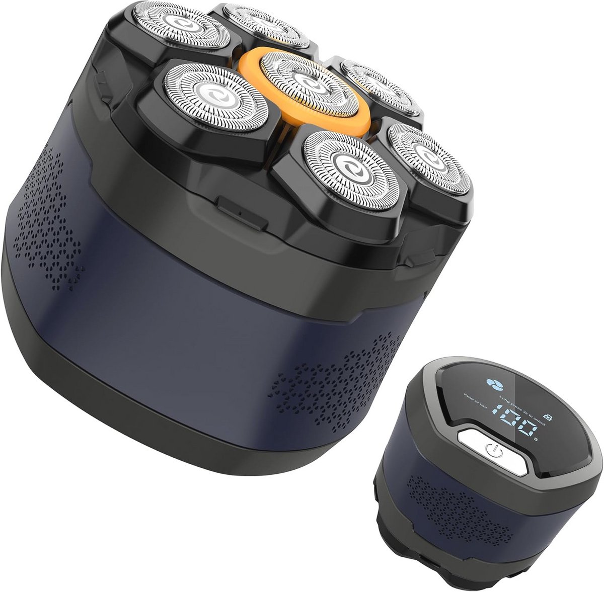 Elektrisch Scheerapparaat voor Kale Mannen - IPX6 Waterdichte Roterende Trimmer met LED Display