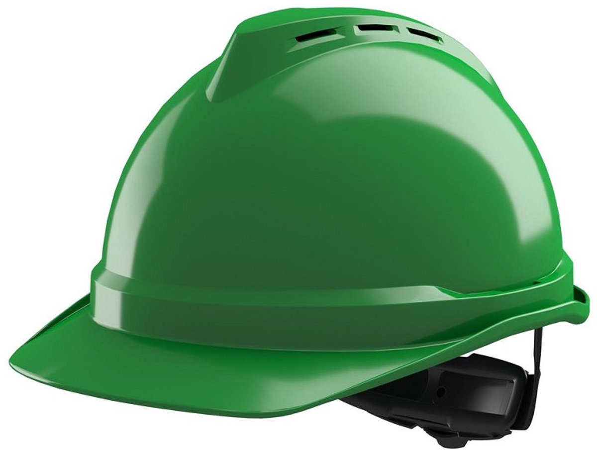 MSA V-Gard 500 veiligheidshelm - geventileerd - draaiknop Groen