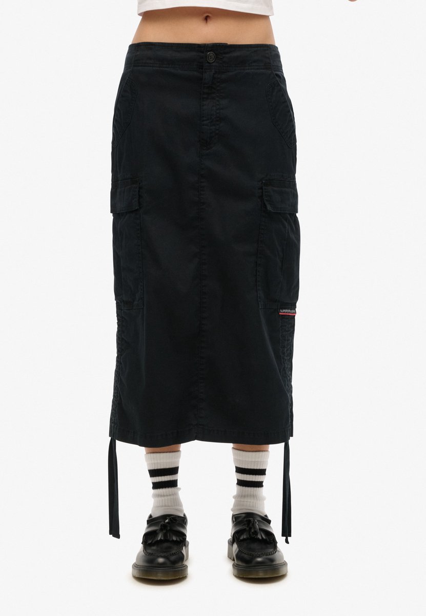 Superdry Midi cargorok Dames Rokken Zwart
