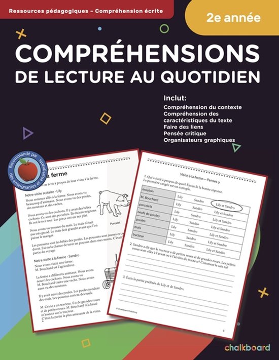 Canadian French Daily Reading Comprehension Grade 2 - cover