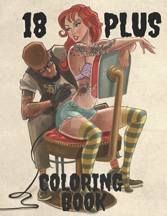 18 PLUS coloring book - cover