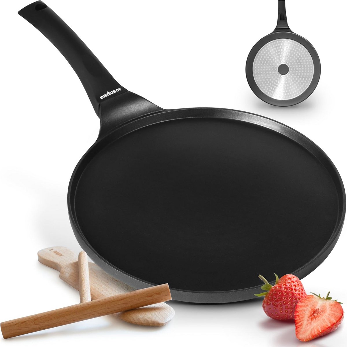Pannenkoekenpan met Spatelset voor Inductie - Ideaal voor Perfecte Pannenkoeken