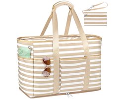 Unyqoos® Ruime Waterbestendige Strandtas XXL met Slimme Opbergruimte voor Gezinsuitjes en Reizen