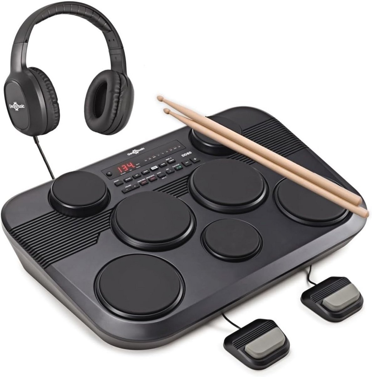 Elektrisch Drumstel met Pro-Koptelefoon voor Muzikanten - Compact en Vol inspiratie