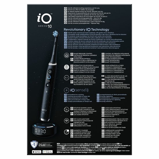 Brosse à Dents électrique Oral-B IO Series 10 Black - Avec IA Et Technologie Intelligente - Neuf