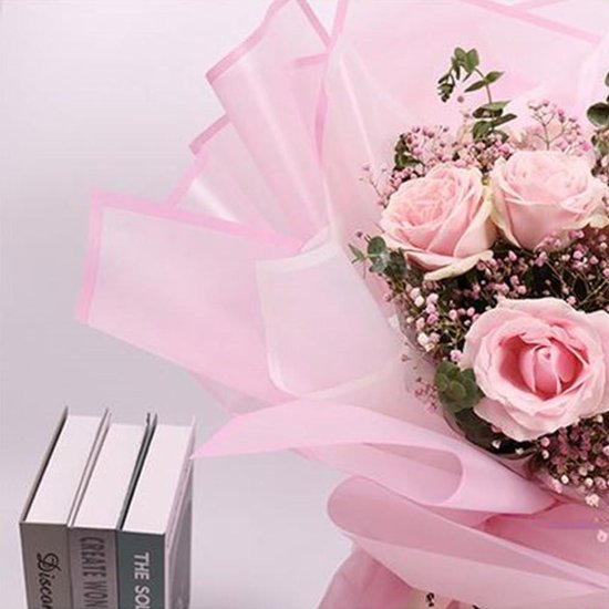 20 Stuks Waterdicht Bloemeninpakpapier Met Zilveren Rand – 23x28 Cm – Ideaal Voor Boeketten, Cadeauverpakking, Bruiloften En Valentijnsdag – Voor Bloemenwinkels En DIY