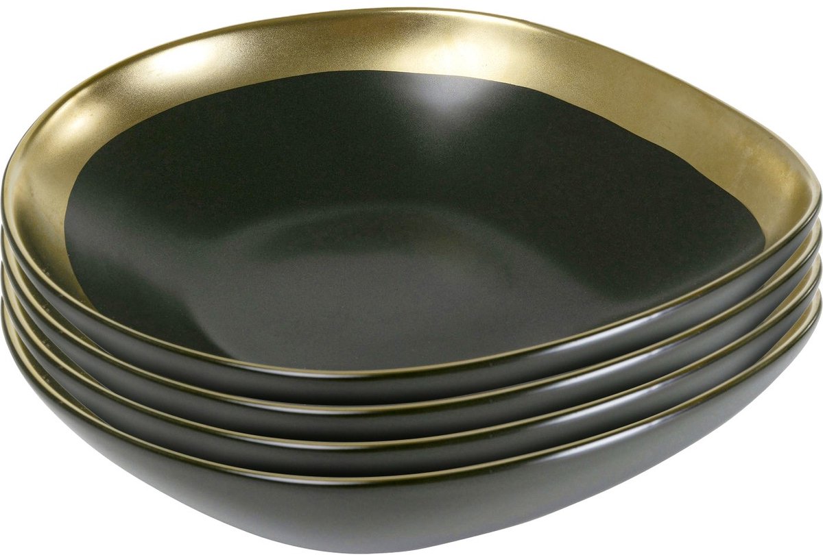Soepborden Vibrations Ø19cm groen (4/Set) Kare Design
