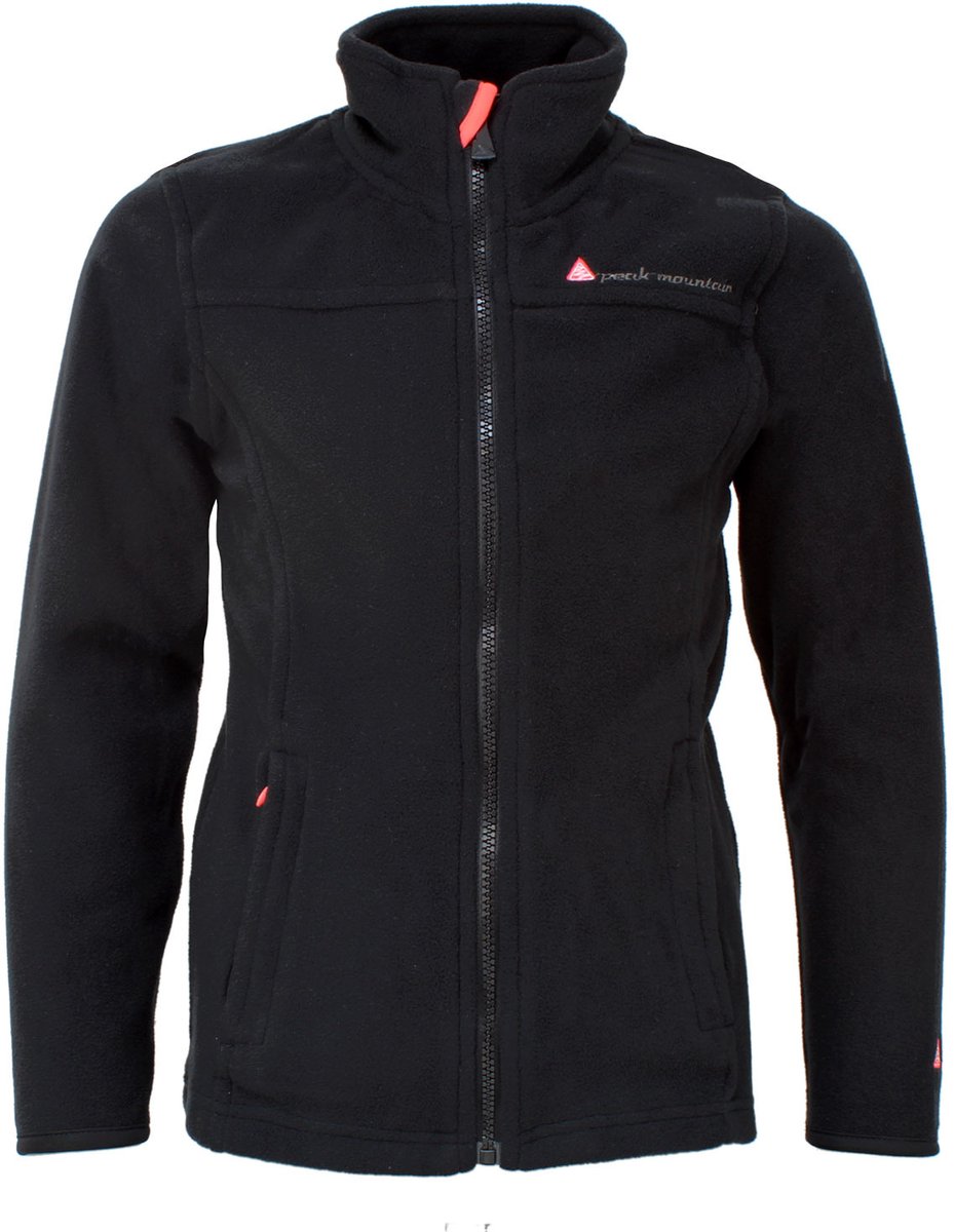 Fleecejack voor meisjes Peak Mountain Facesare Zwart