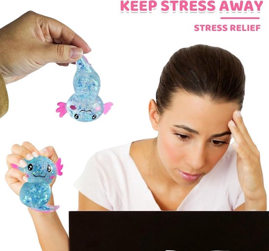 Axolotl Squeeze stressspeelgoed - stressvermindering en ontspanning