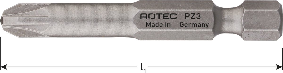 Rotec power-schroefbit, BASIC, PZ2x127 (Pozi) (1st.)