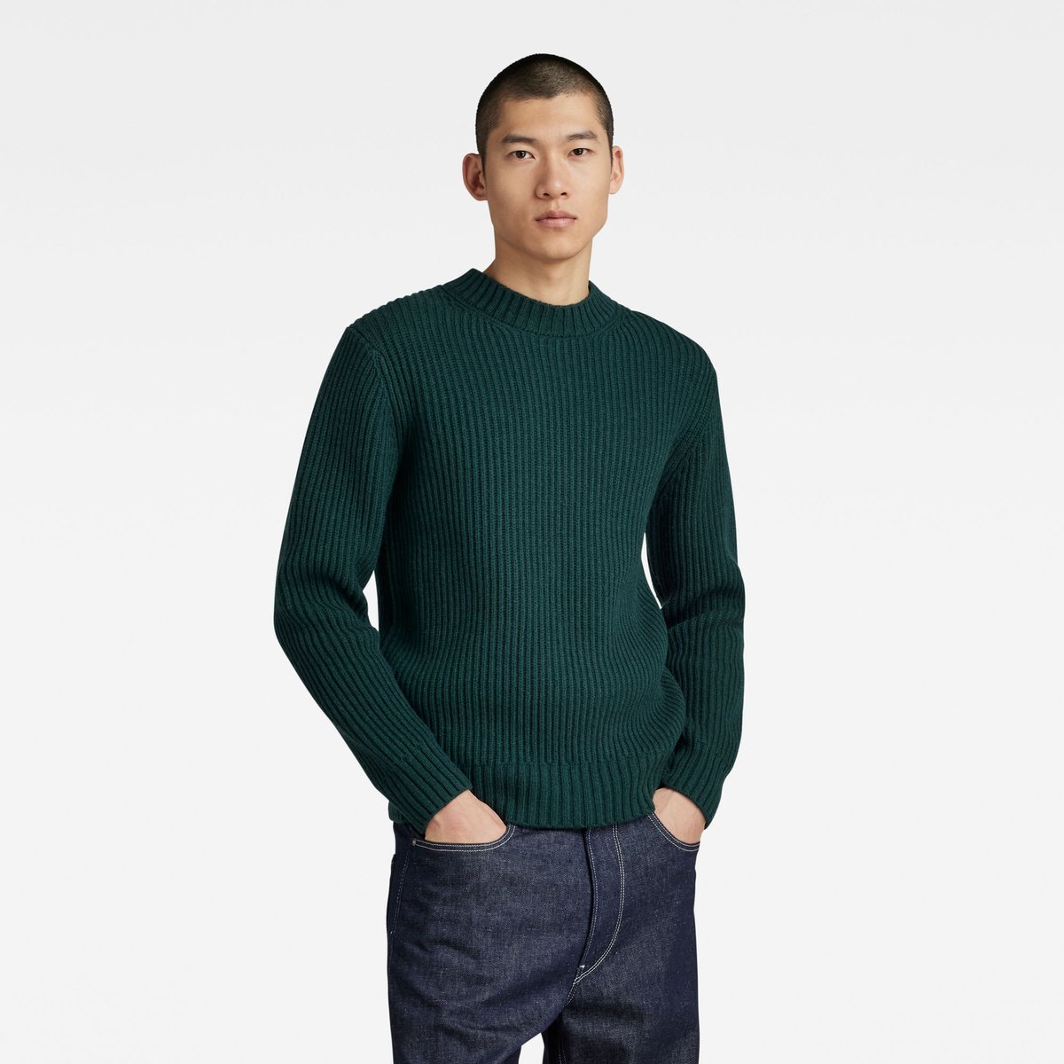 G-Star Essential r knit Heren Truien Groen