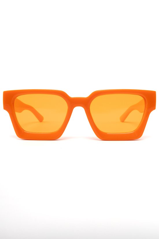 KIMU Bril Oranje Koningsdag Vierkant Dik Montuur - Oranje Glazen - Rechthoekige Zonnebril Hollywood EK WK Nederland Holland Koningsdag Koningsdag van KIMU — afbeelding 4